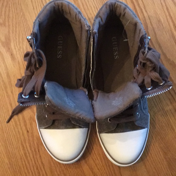 Guess Shoes 3 For 5 Guess Hightop Canvas Sneaker Poshmark